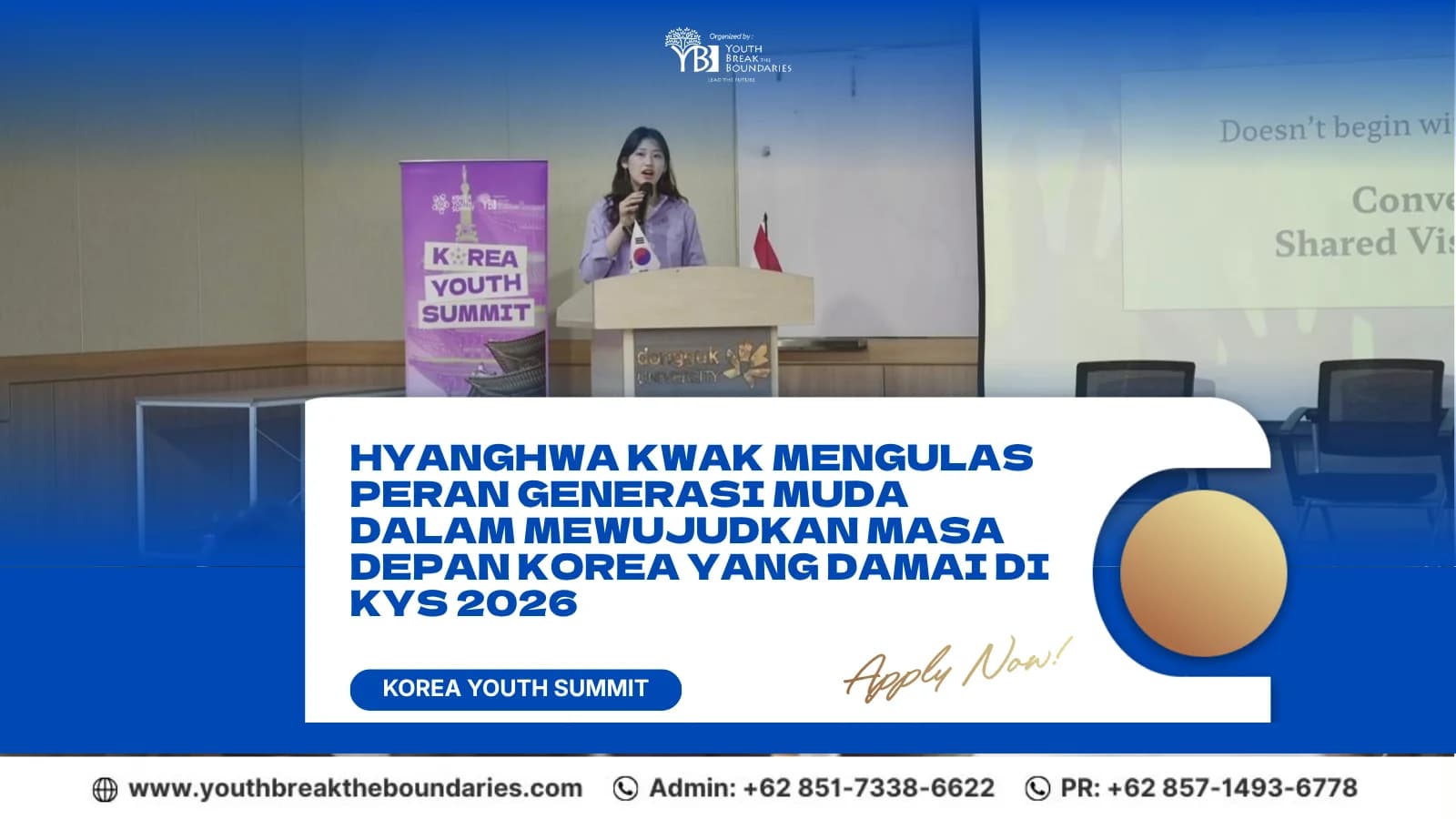 Hyanghwa Kwak Ajak Generasi Muda Mengambil Peran dalam Mewujudkan Korea yang Damai di KYS 2026