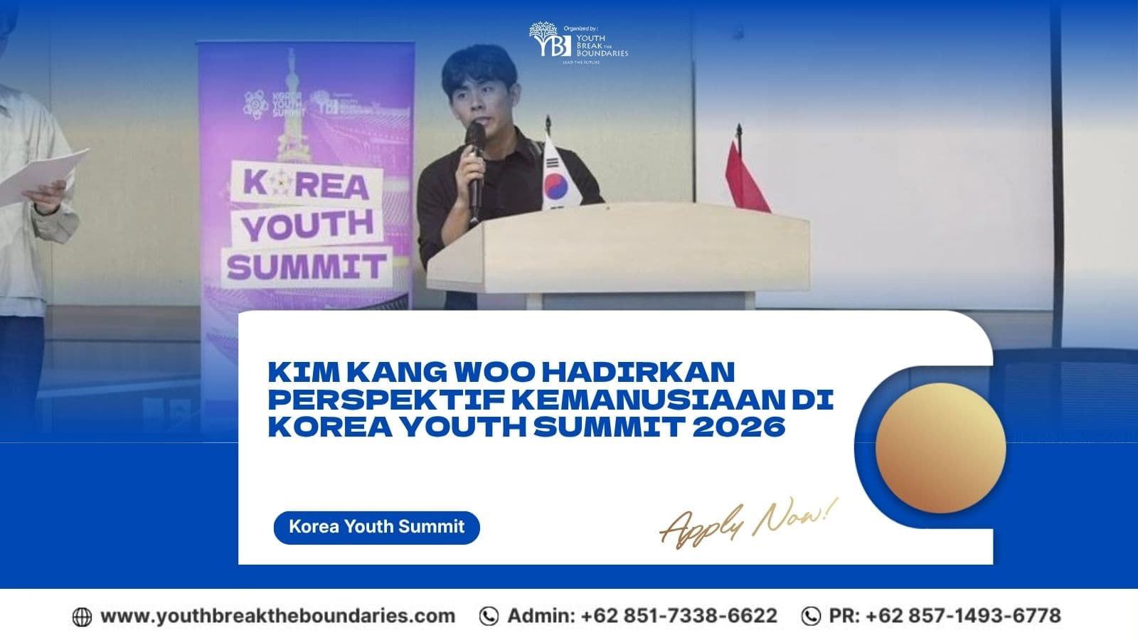 Kim Kang Woo Hadirkan Perspektif Kemanusiaan di Korea Youth Summit 2026