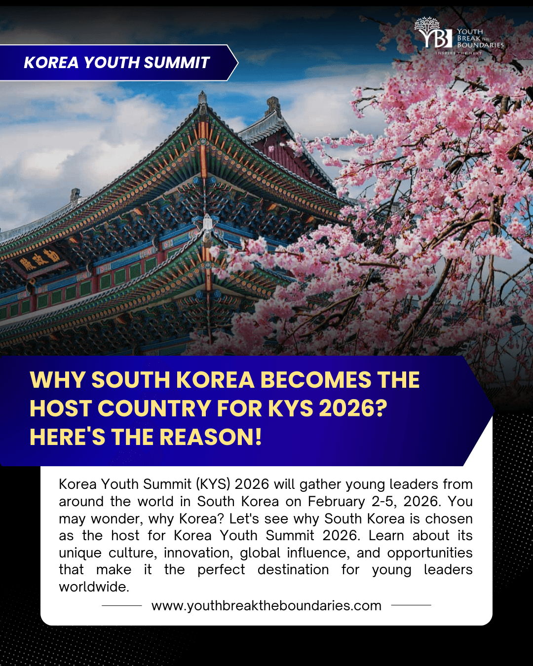 Why South Korea Becomes the Host Country for KYS 2026? Here's the Reason!