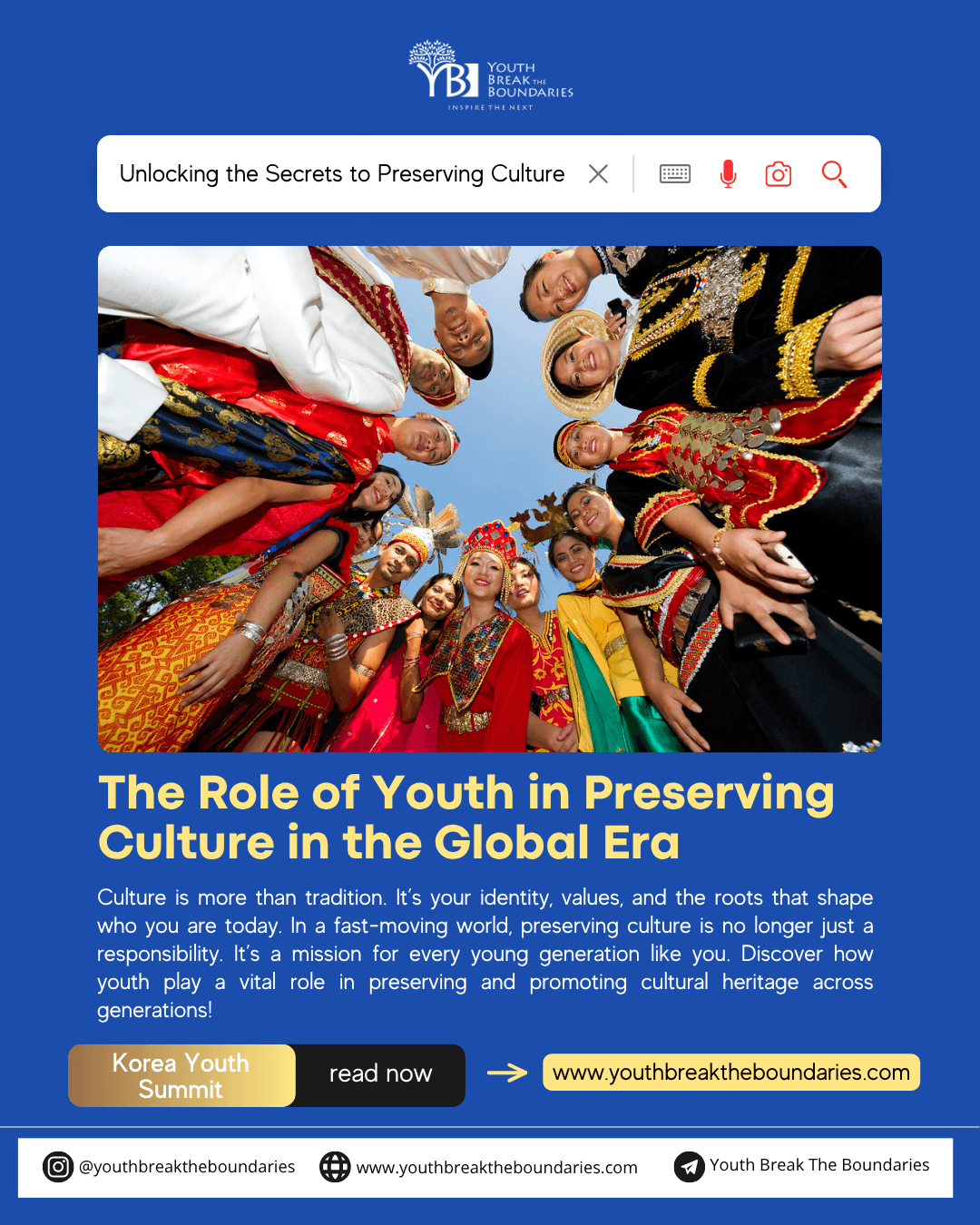 The Role of Youth in Preserving Culture in the Global Era